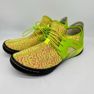 J Sport Carly Knit and Bungee Green and Pink High Top Womens Sneaker Size 9